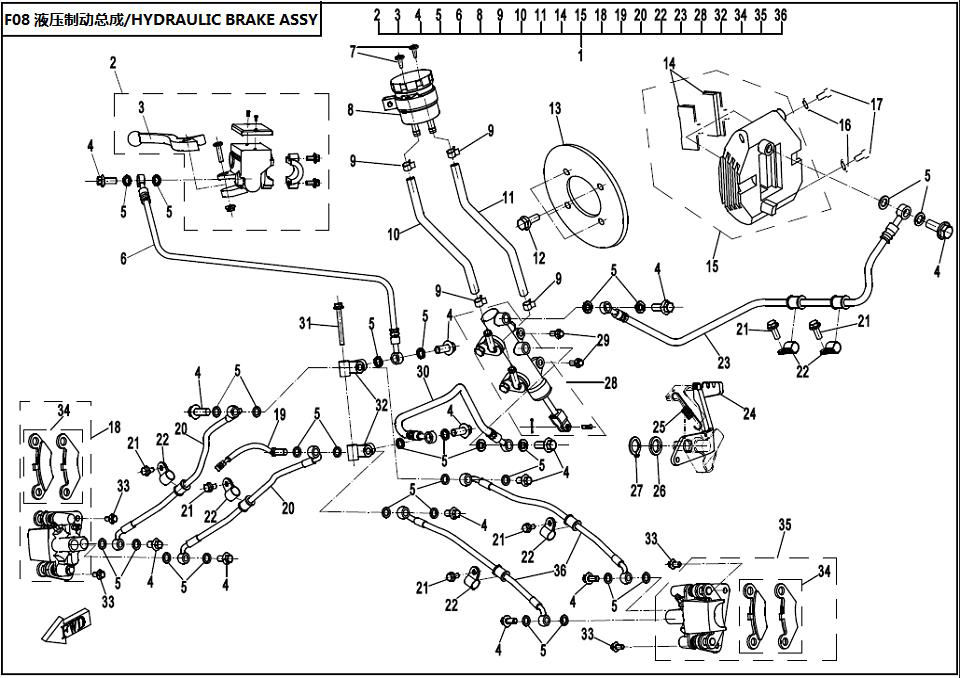 HYDRAULIC BRAKE ASSY