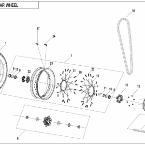 2025 IBEX 800-E REAR WHEEL(EXPLORE EDITION) exploded diagram