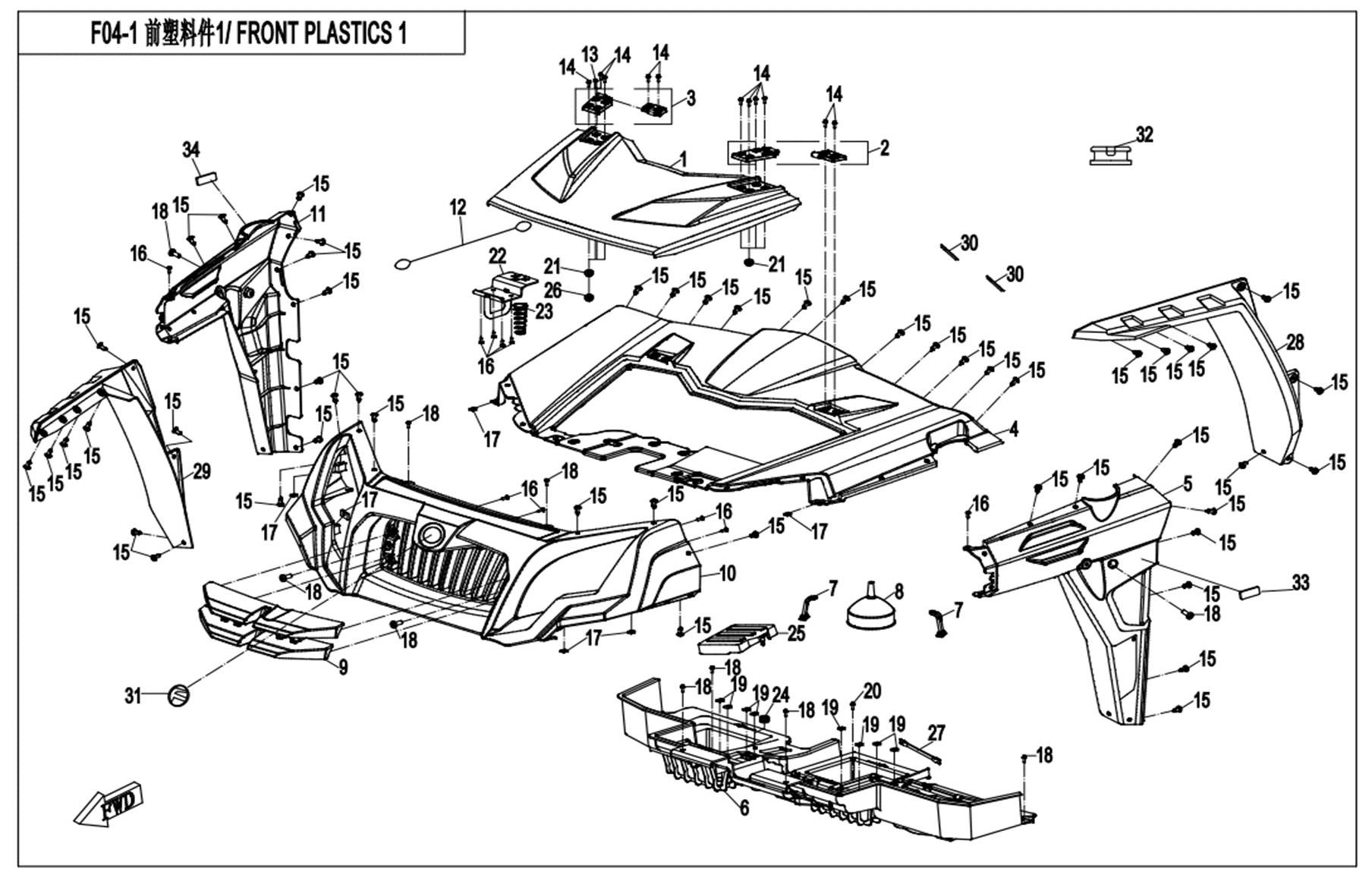 FRONT PLASTIC
