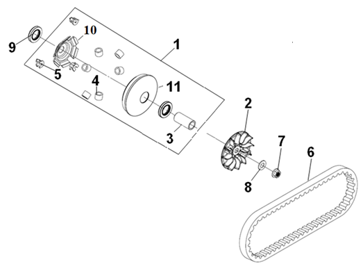 E09 - Moveable Drive Face Assembly