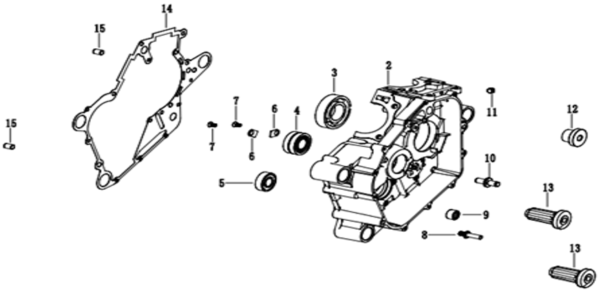 E06 - RIGHT CRANKCASE