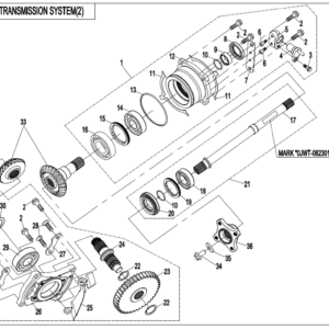 2020 ZFORCE 800 Trail TRANSMISSION SYSTEM(2) exploded diagram