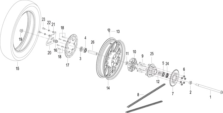 Rear Wheel Assy