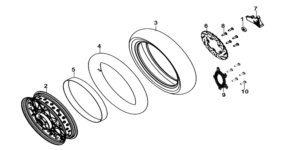Rear Brake Disc Rear Wheel