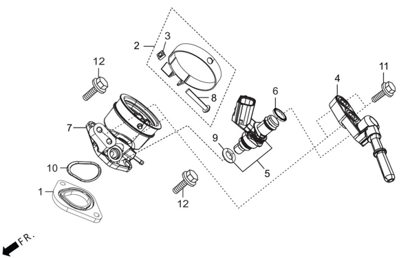E11A - Intake Pipe & Fuel Injector