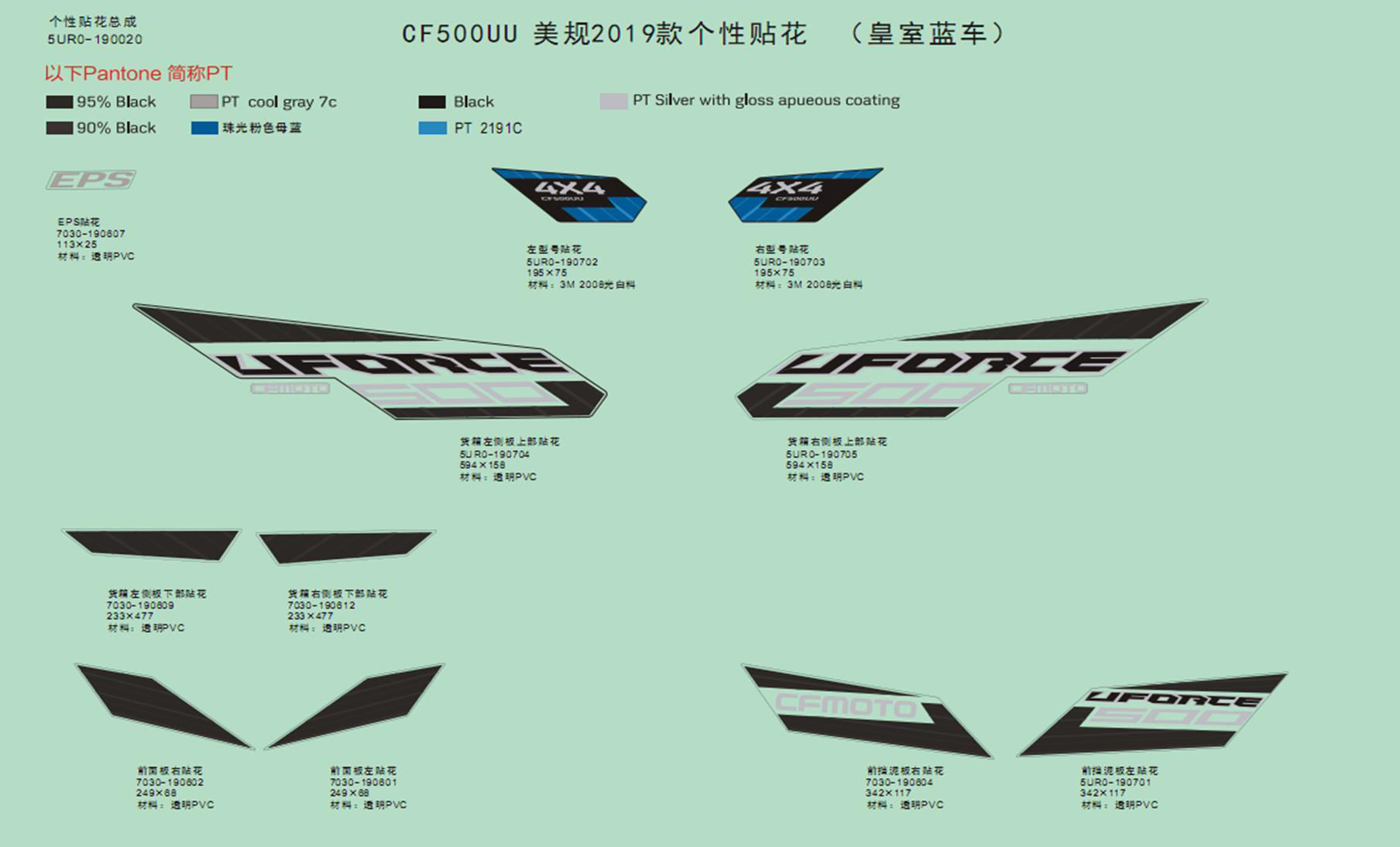 DECAL KITS(2019,ROYAL BLUE)