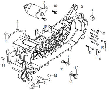 E12 - Left Crankcase