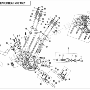 2025 ZFORCE 800 Trail CYLINDER HEAD NO.2 ASSY exploded diagram