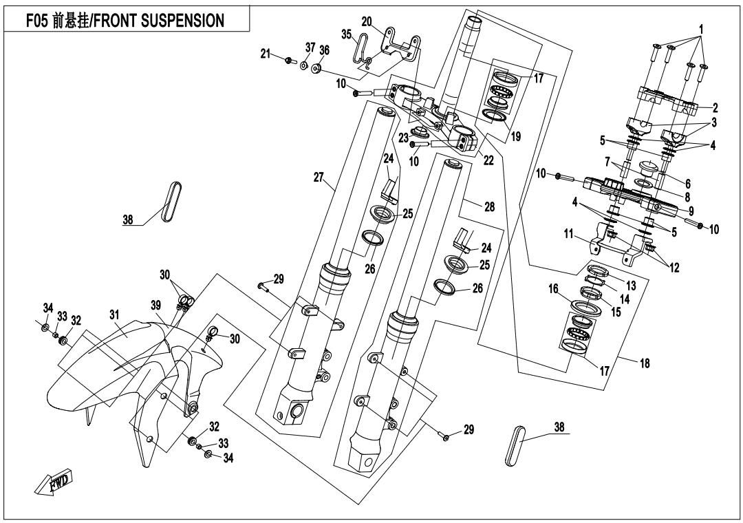 FRONT SUSPENSION (KYB)