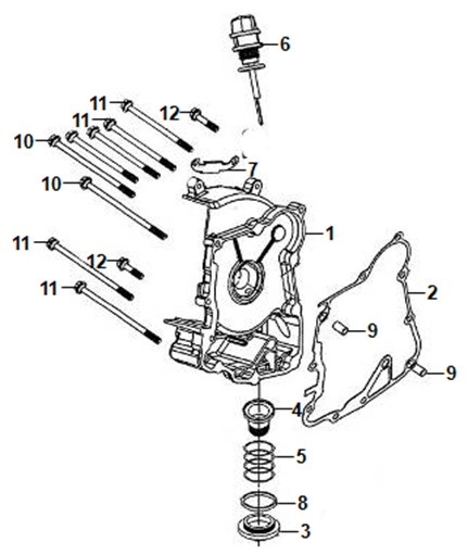 R CRANKCASE COVER