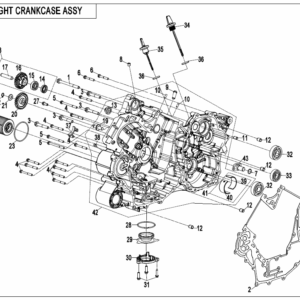 2025 UFORCE 800 XL RIGHT CRANKCASE ASSY exploded diagram