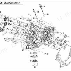 2025 CFORCE 800 TOURING RIGHT CRANKCASE ASSY exploded diagram