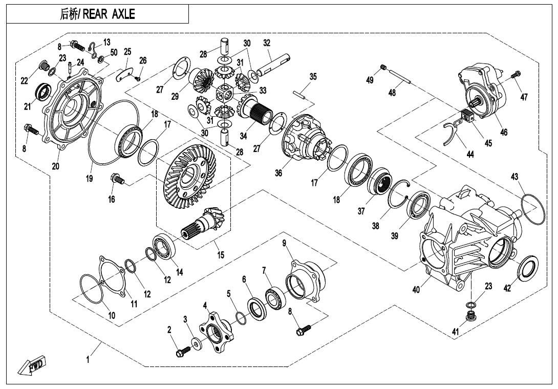 REAR AXLE(EU168&INTERNATIONAL)