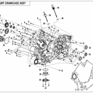 2026 UFORCE 800 XL RIGHT CRANKCASE ASSY exploded diagram