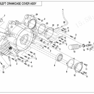 2025 ZFORCE 800 Trail LEFT CRANKCASE COVER ASSY exploded diagram