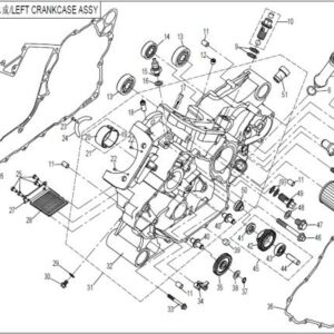 2016 UFORCE 800 LEFT CRANKCASE ASSY. exploded diagram