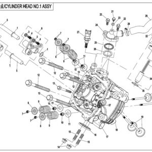 2017 ZFORCE 800 Trail CYL HEAD NO.1 ASSY (STARTER END) exploded diagram