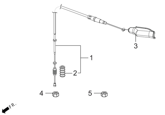 F3 - Clutch Cable & Lever Cover