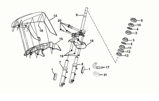 Steering Stem Fixed Fender