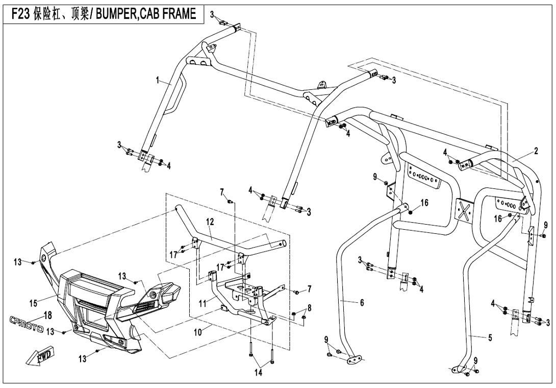 BUMPER & CAB FRAME