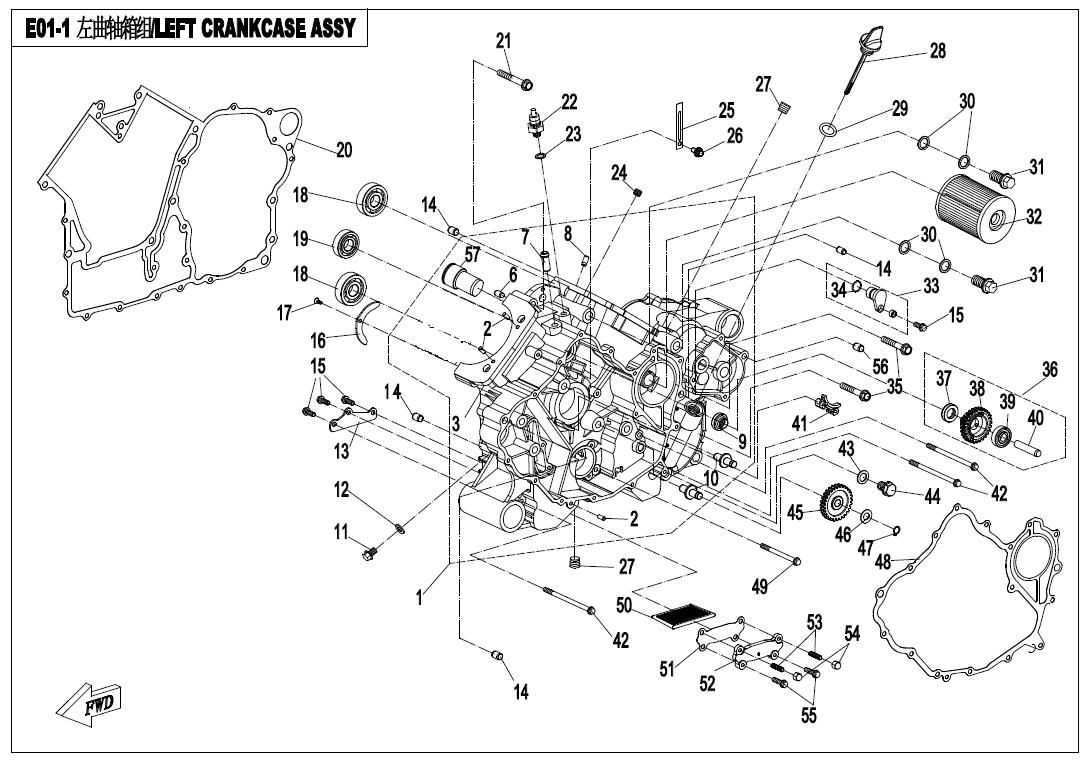 LEFT CRANKCASE ASSY