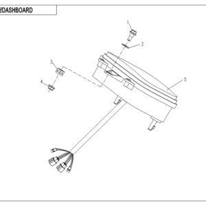 2019 UFORCE 800 DASHBOARD exploded diagram