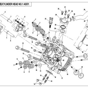 2018 ZFORCE 800 Trail CYL HEAD NO.1 ASSY (STARTER END) exploded diagram