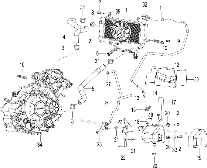 F18 - RADIATOR SYSTEM ASSY