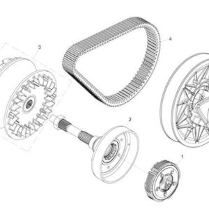 2016 UFORCE 800 CLUTCH AND CVT ASSY exploded diagram