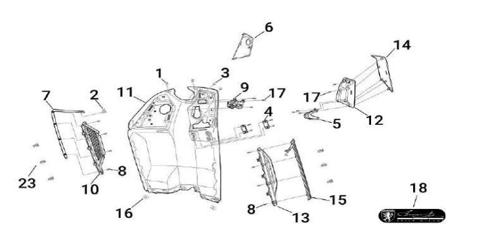 F02 - Fairing Cover 2 (X300 GT)