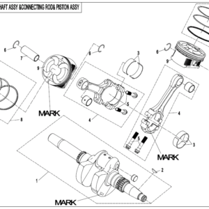 2020 CFORCE 800 XC CRANKSHAFT&CONNECTING ROD&PISTON ASSY exploded diagram