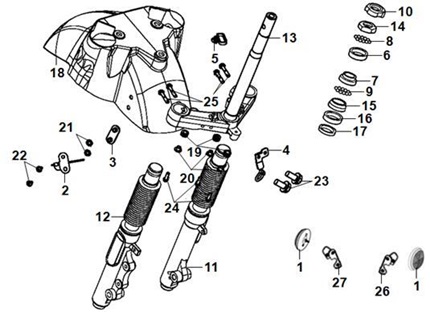 Steering Stem And Front Mudguard