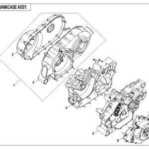 2019 ZFORCE 800 Trail CRANKCASE ASSY. exploded diagram