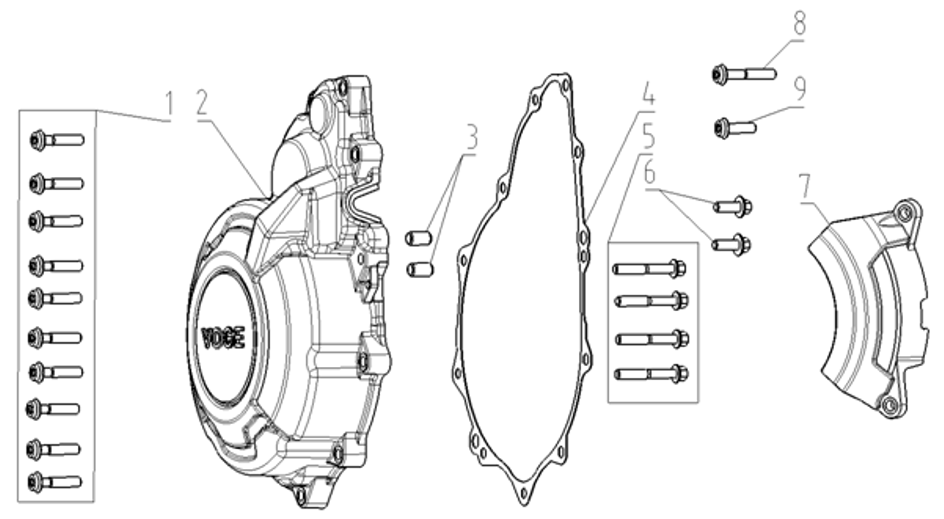 E13 - Left Crankcase Cover