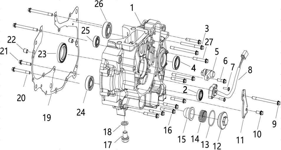 E07 - Left Crankcase
