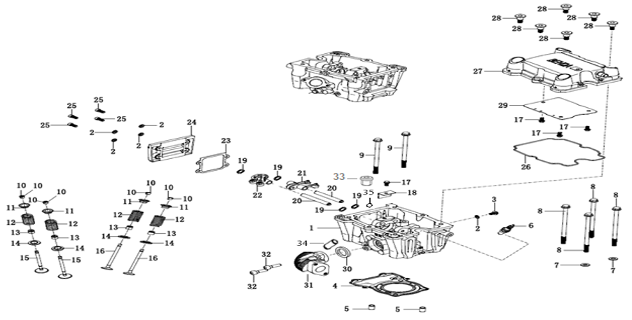 E01 - Rear Cylinder Head & Cover