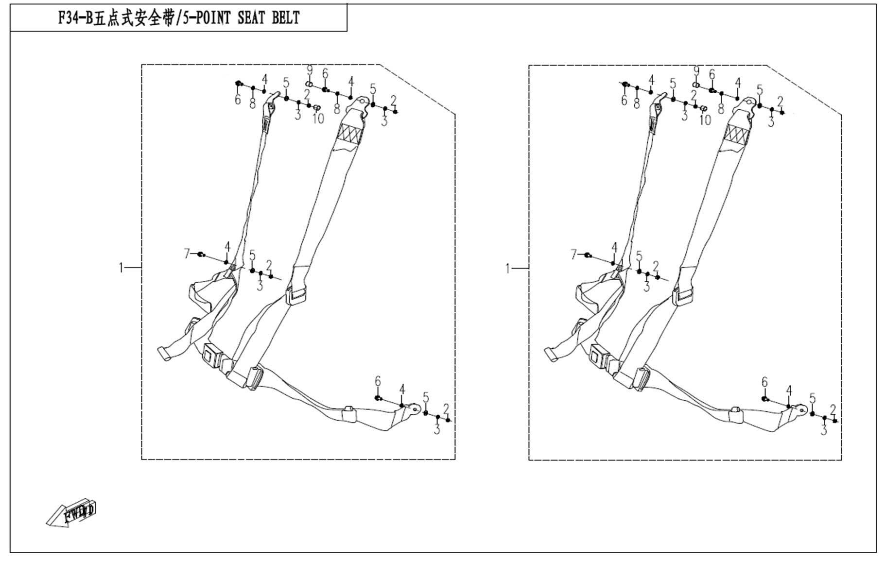 5-POINT SEAT BELT