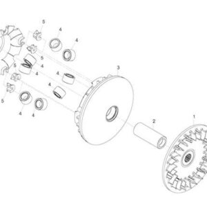2016 UFORCE 800 DRIVE PULLEY(FRONT) exploded diagram