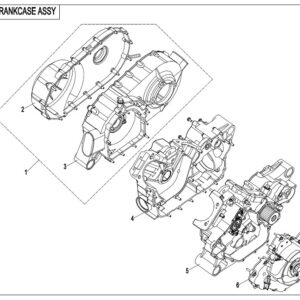 2017 ZFORCE 800 Trail CRANKCASE ASSY exploded diagram