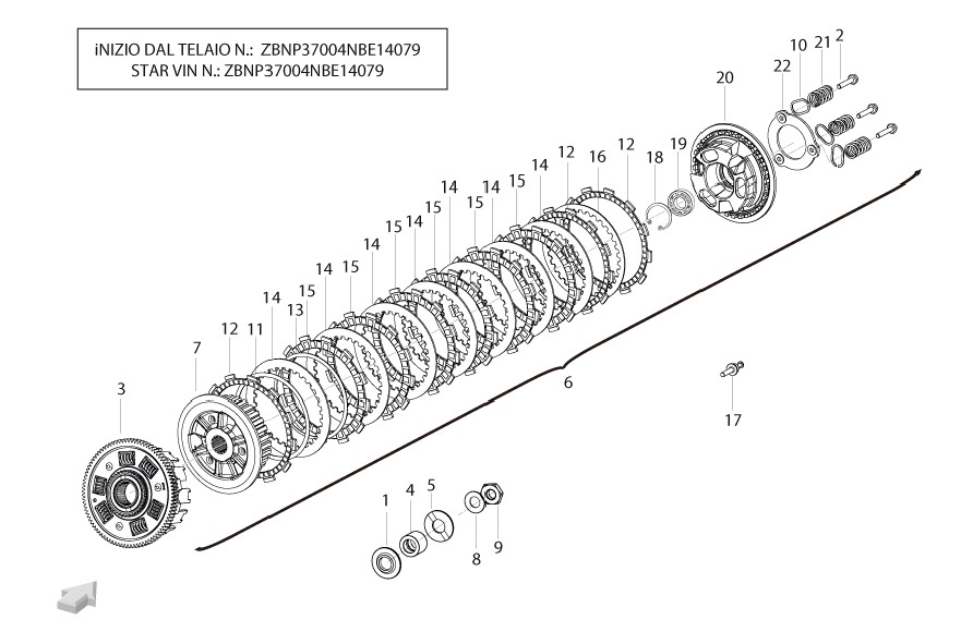 Clutch For Start Vin ZBNP37004NBE14079