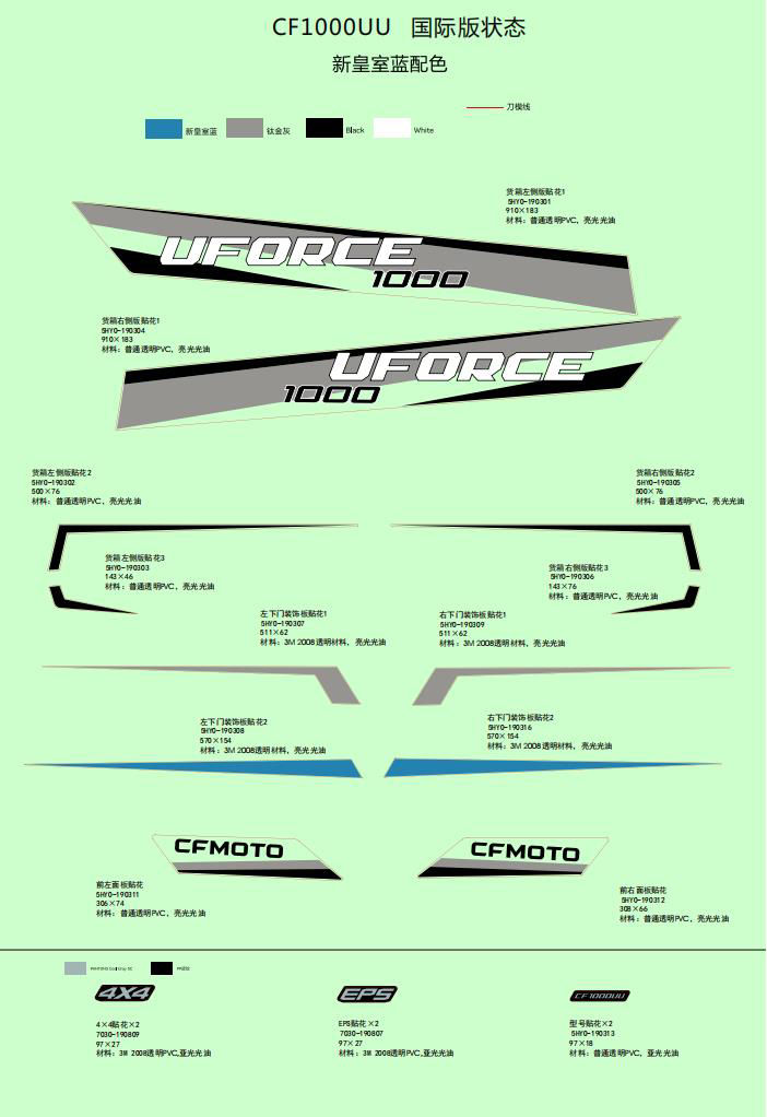 DECAL KITS (NEW ROYAL BLUE)