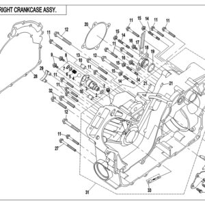 2019 ZFORCE 800 Trail RIGHT CRANKCASE ASSY. exploded diagram
