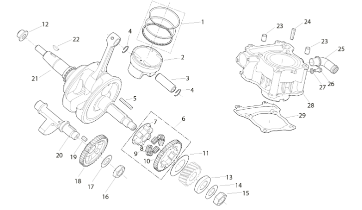 T003 - Cranksaft & Cylinder