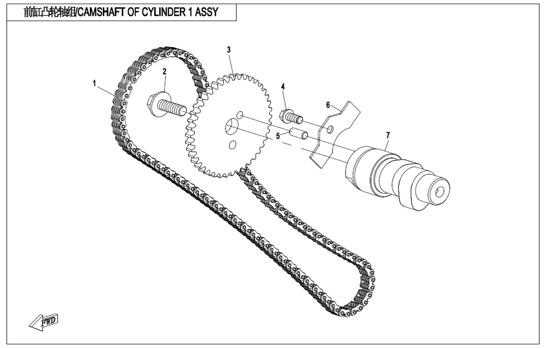 CAMSHAFT OF CYLINDER 1 ASSY