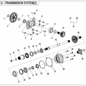 2026 UFORCE 800 XL TRANSMISSION SYSTEM(2) exploded diagram