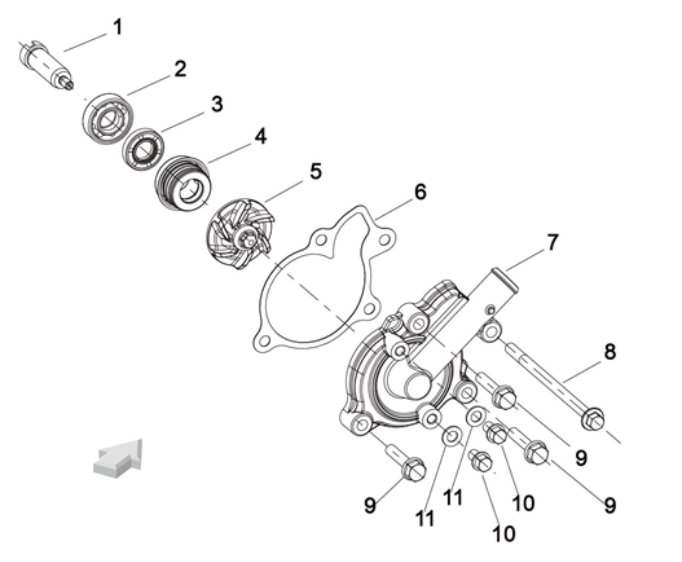 E16 - WATER PUMP ASSY
