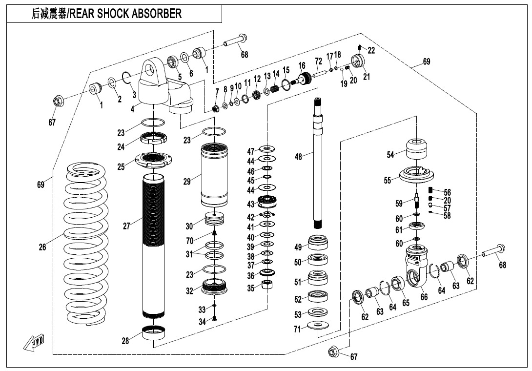 REAR SHOCK ABSORBER(GAS,RUSSIA)
