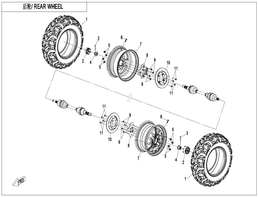 REAR WHEEL((STEEL))