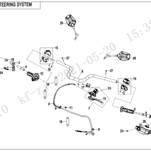 2023 IBEX 800 Touring STEERING SYSTEM(TOURING) exploded diagram