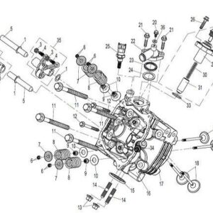 2016 ZFORCE 800 Trail CYL HEAD NO.1 ASSY (STARTER END) exploded diagram